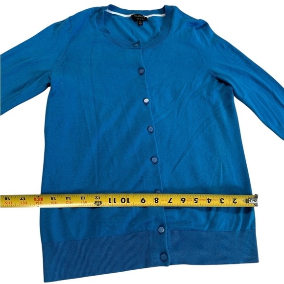 Talbots Womens Cardigan Sweater Size XS Blue Button Up 3/4 Sleeve - Picture 8 of 17